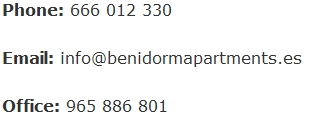 Benidorm Apartments Contact Info benidorm-apartments-contact-details